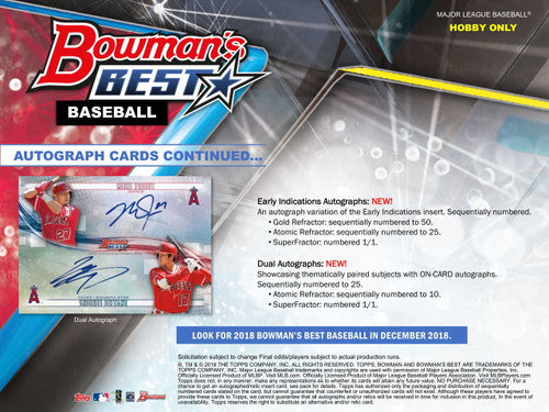 2018 Bowman's Best Baseball Hobby Box