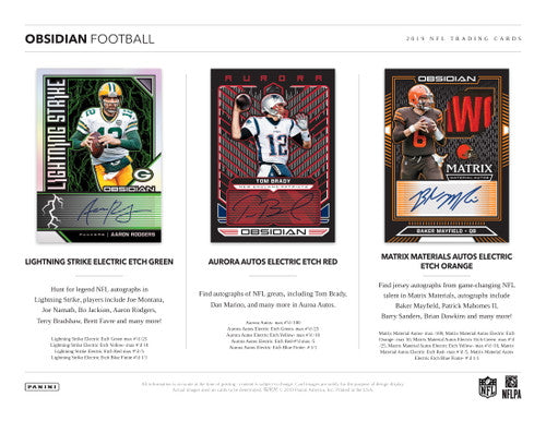 2019 Panini Obsidian Football Hobby Box