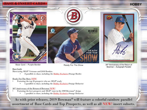 2019 Bowman Baseball Hobby 12 Box Case