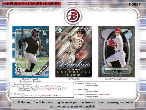 2019 Bowman Baseball Hobby 12 Box Case
