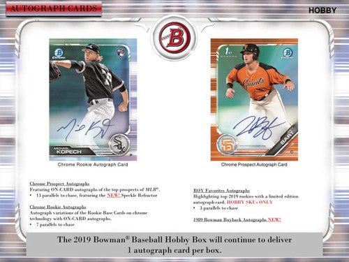 2019 Bowman Baseball Hobby 12 Box Case