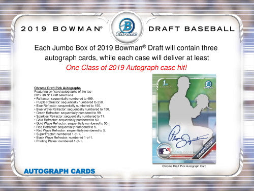 2019 Bowman Draft Baseball Hobby Super Jumbo Box