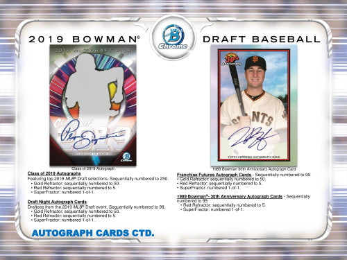 2019 Bowman Draft Baseball Hobby Super Jumbo Box