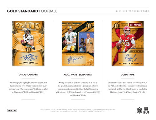 2019 Panini Gold Standard Football Hobby Box