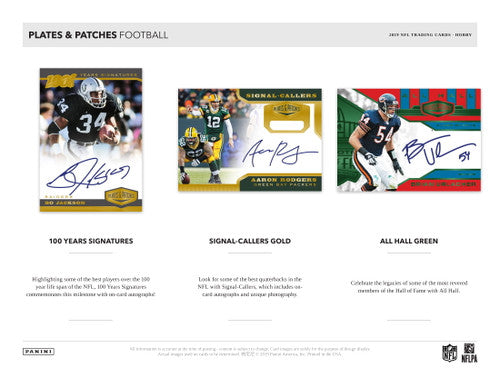 2019 Panini Plates &amp; Patches Football Hobby Box
