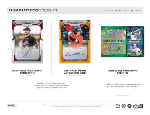 2019 Panini Prizm Collegiate Draft Picks Baseball Hobby Box