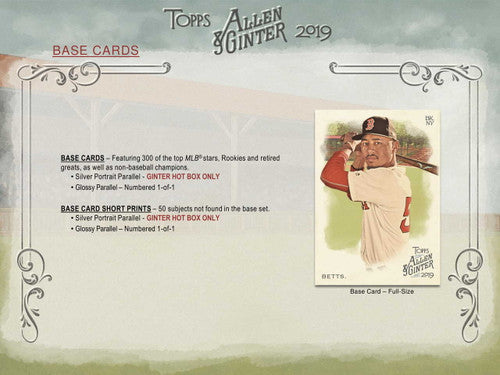 2019 Topps Allen &amp; Ginter Baseball Hobby 12 Box Case