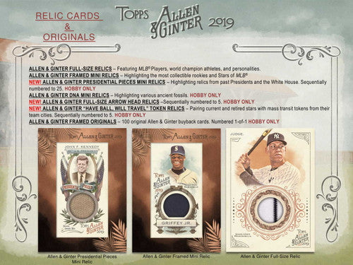 2019 Topps Allen &amp; Ginter Baseball Hobby 12 Box Case