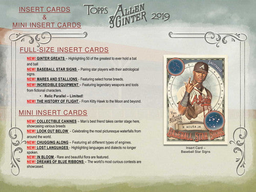 2019 Topps Allen &amp; Ginter Baseball Hobby 12 Box Case