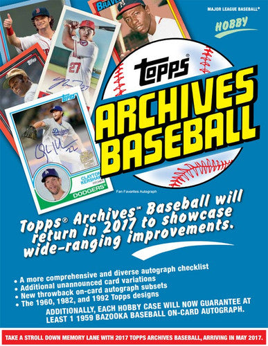 2017 Topps Archives Baseball Hobby Box