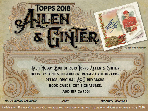2018 Topps Allen &amp; Ginter Baseball Hobby Box