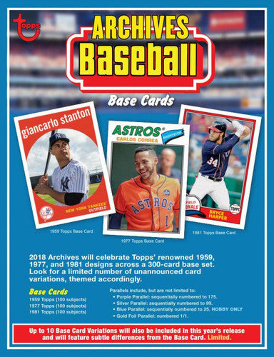 2018 Topps Archives Baseball Hobby Box