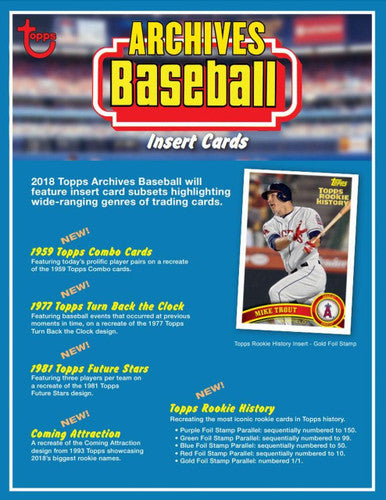 2018 Topps Archives Baseball Hobby Box