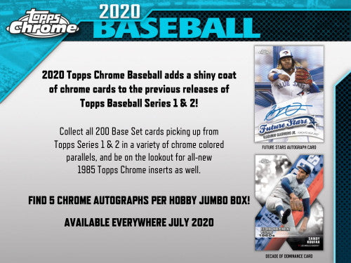 2020 Topps Chrome Baseball Jumbo HTA Box