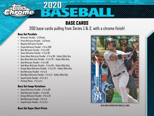 2020 Topps Chrome Baseball Jumbo HTA Box
