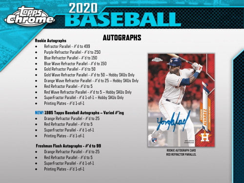 2020 Topps Chrome Baseball Jumbo HTA Box