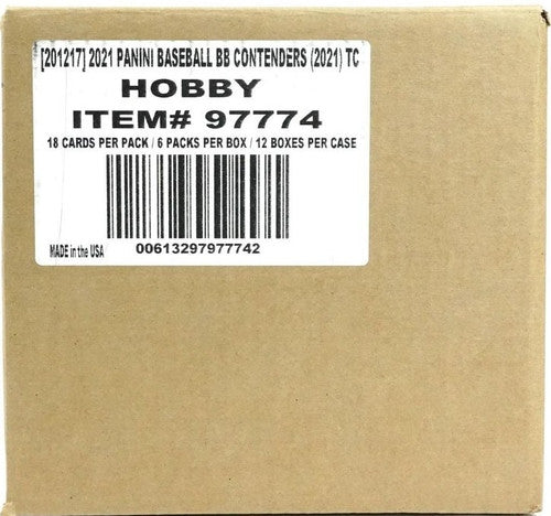 2021 Panini Contenders Baseball Hobby 12 Box Case