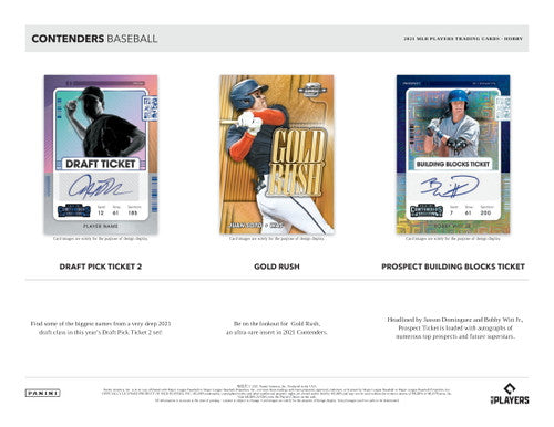 2021 Panini Contenders Baseball Hobby 12 Box Case