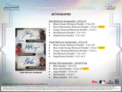 2022 Bowman Sterling Baseball Hobby Box