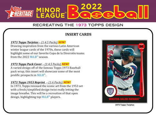 2022 Topps Heritage Minor League Baseball Hobby 12 Box Case