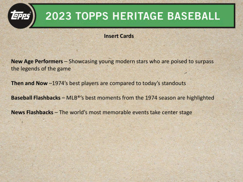 2023 Topps Heritage Baseball Hobby 12 Box Case