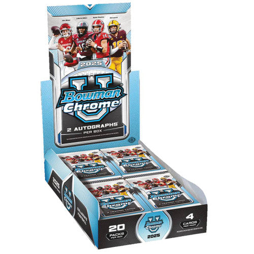 2025 Bowman University Chrome Football Hobby 12 Box Case