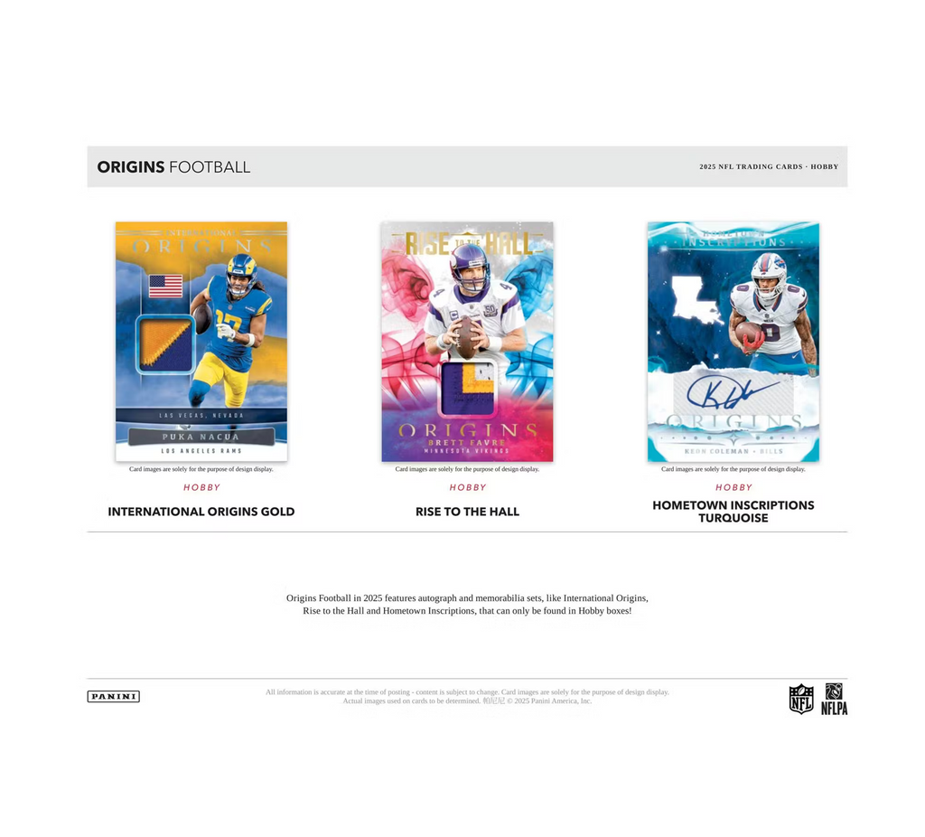 2025PaniniOriginsFootballHobbyBox4