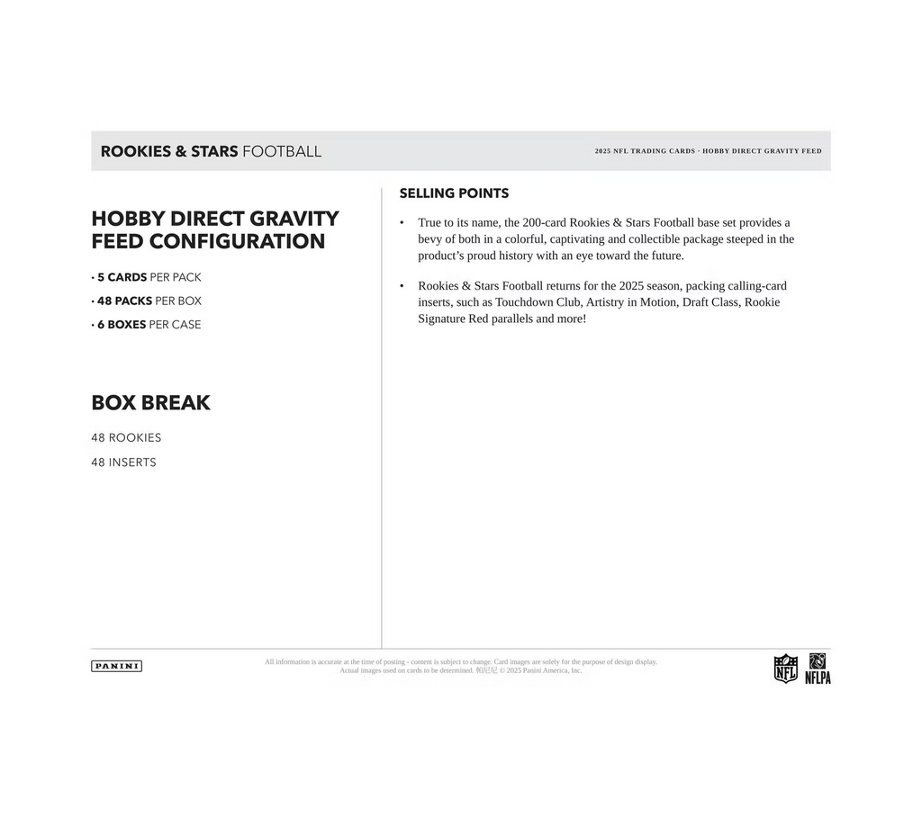 2025PaniniRookiesandStarsFootballGravityFeed4