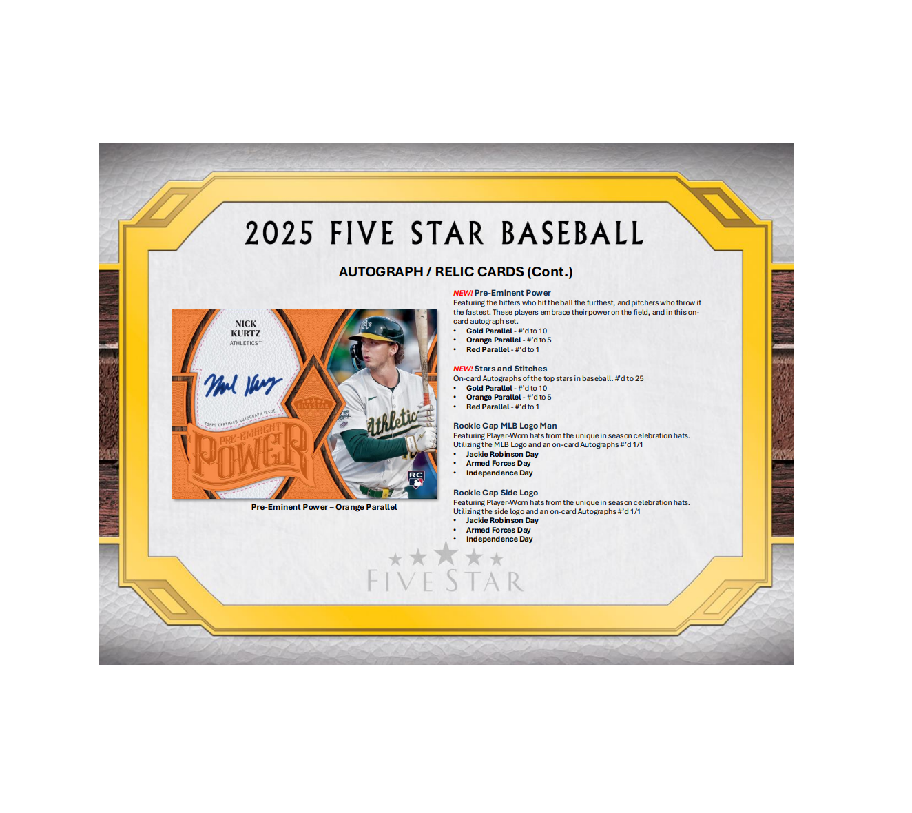 2025ToppsFiveStarBaseballHobbyBox5