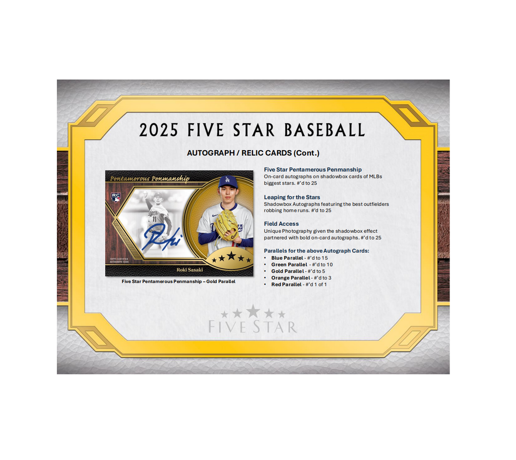 2025ToppsFiveStarBaseballHobbyBox8