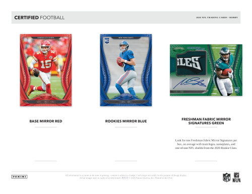 2020 Panini Certified Football Hobby Box