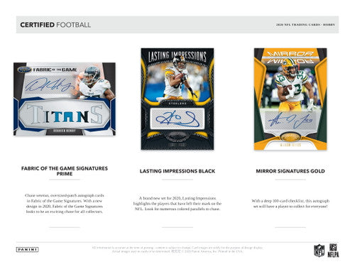 2020 Panini Certified Football Hobby Box