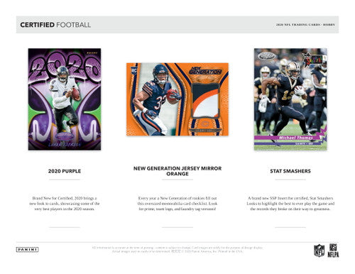 2020 Panini Certified Football Hobby Box