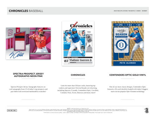 2020 Panini Chronicles Baseball Hobby Box