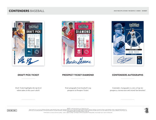 2020 Panini Contenders Baseball Hobby 12 Box Case