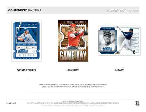 2020 Panini Contenders Baseball Hobby 12 Box Case
