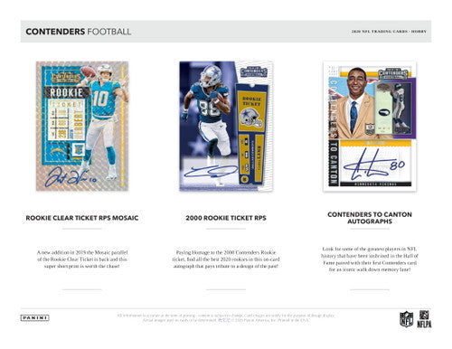 2020 Panini Contenders Football Hobby Box
