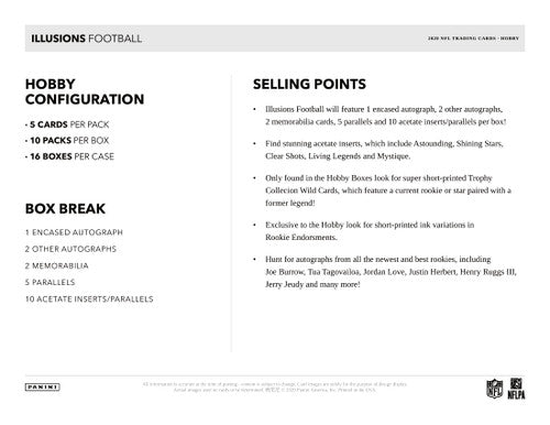 2020 Panini Illusions Football Hobby Box