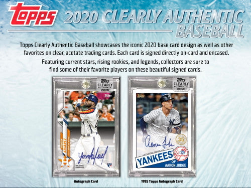 2020 Topps Clearly Authentic Baseball Box