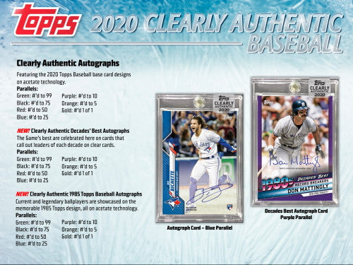 2020 Topps Clearly Authentic Baseball Box
