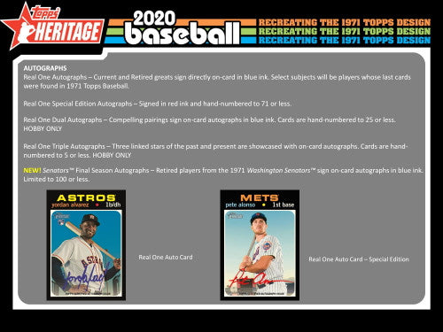 2020 Topps Heritage Baseball Hobby Box