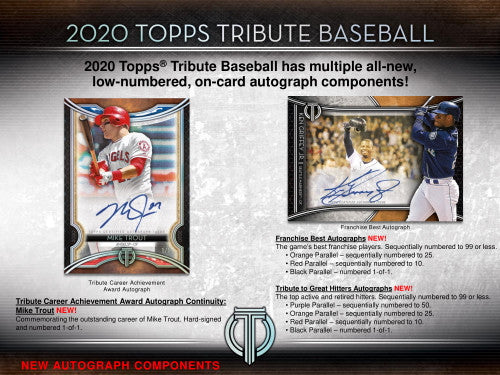 2020 Topps Tribute Baseball Hobby 6 Box Case