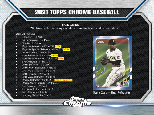 2021 Topps Chrome Baseball Hobby Box
