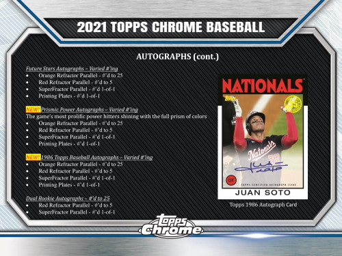 2021 Topps Chrome Baseball Hobby Box