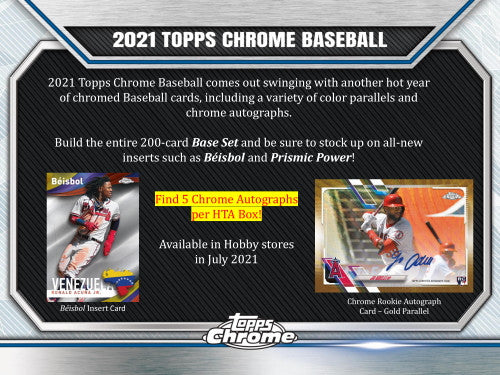 2021 Topps Chrome Baseball Jumbo Hobby HTA Box