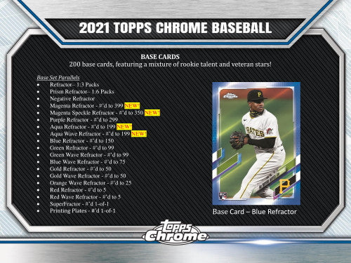 2021 Topps Chrome Baseball Jumbo Hobby HTA 8 Box Case