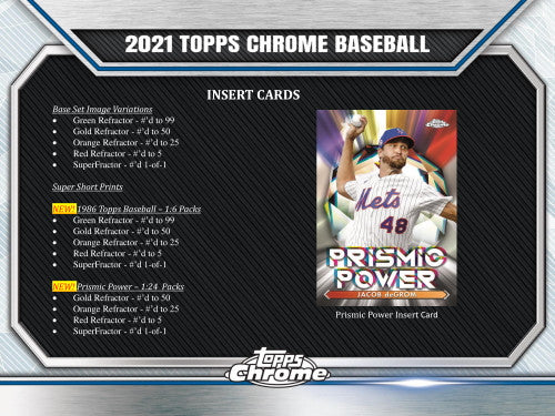 2021 Topps Chrome Baseball Jumbo Hobby HTA Box