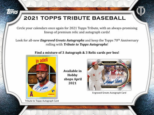 2021 Topps Tribute Baseball Hobby 6 Box Case