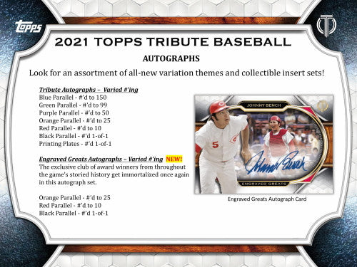 2021 Topps Tribute Baseball Hobby 6 Box Case