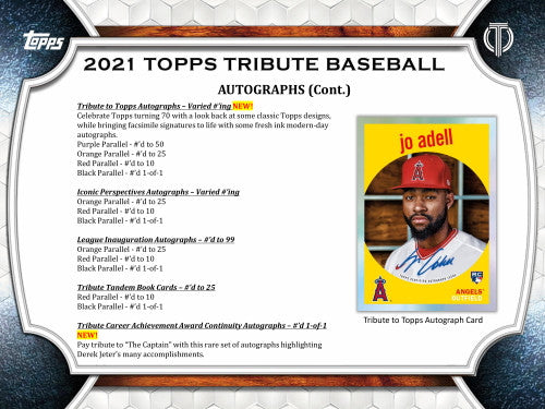 2021 Topps Tribute Baseball Hobby 6 Box Case